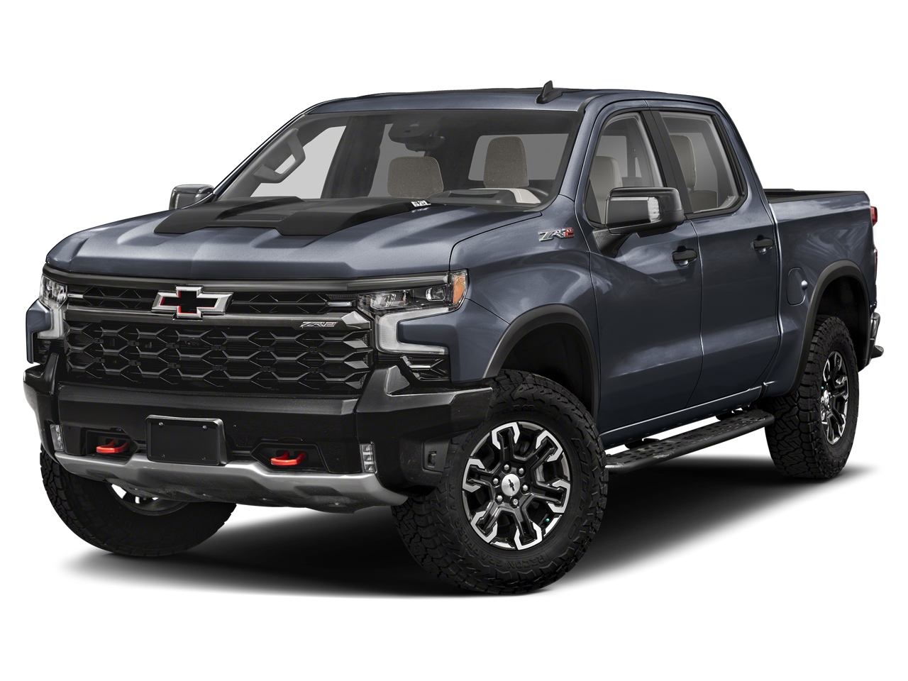2024 Chevrolet Silverado 1500 ZR2 in Dark Ash Metallic — front three-quarter view