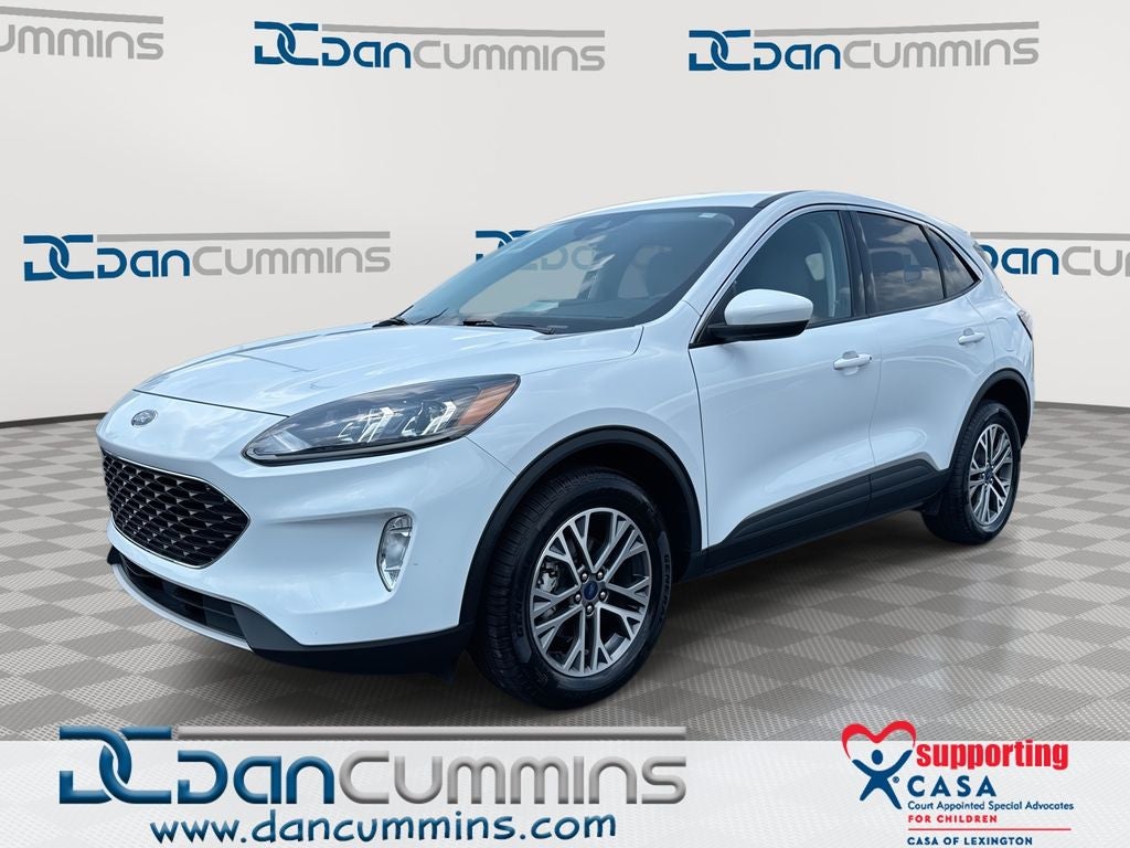 2022 Ford Escape SEL in Oxford White — front three-quarter view