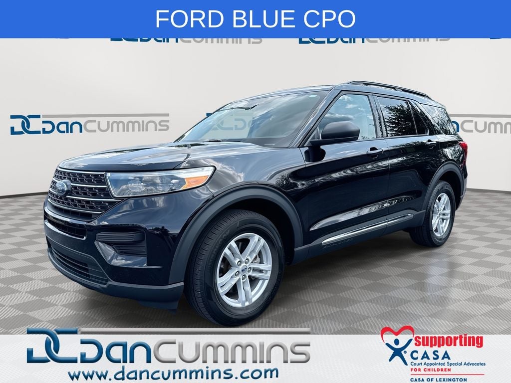 2024 Ford Explorer XLT in Black Metallic — front three-quarter view