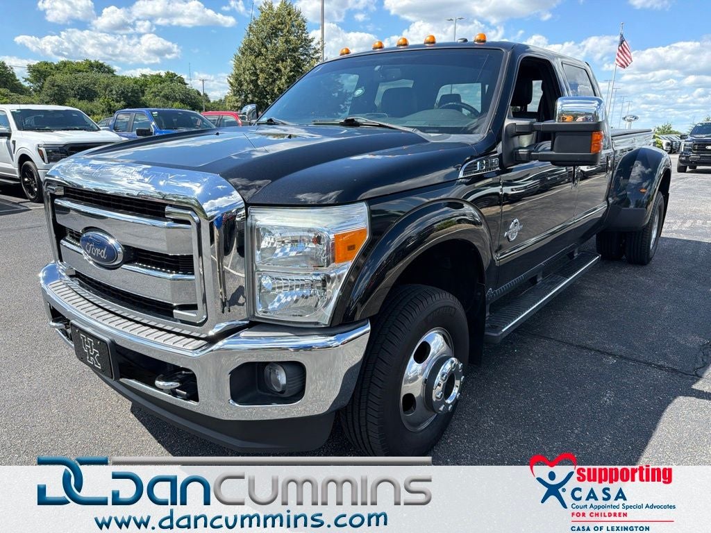 2015 Ford F-350SD Lariat in Tuxedo Black Metallic — front three-quarter view