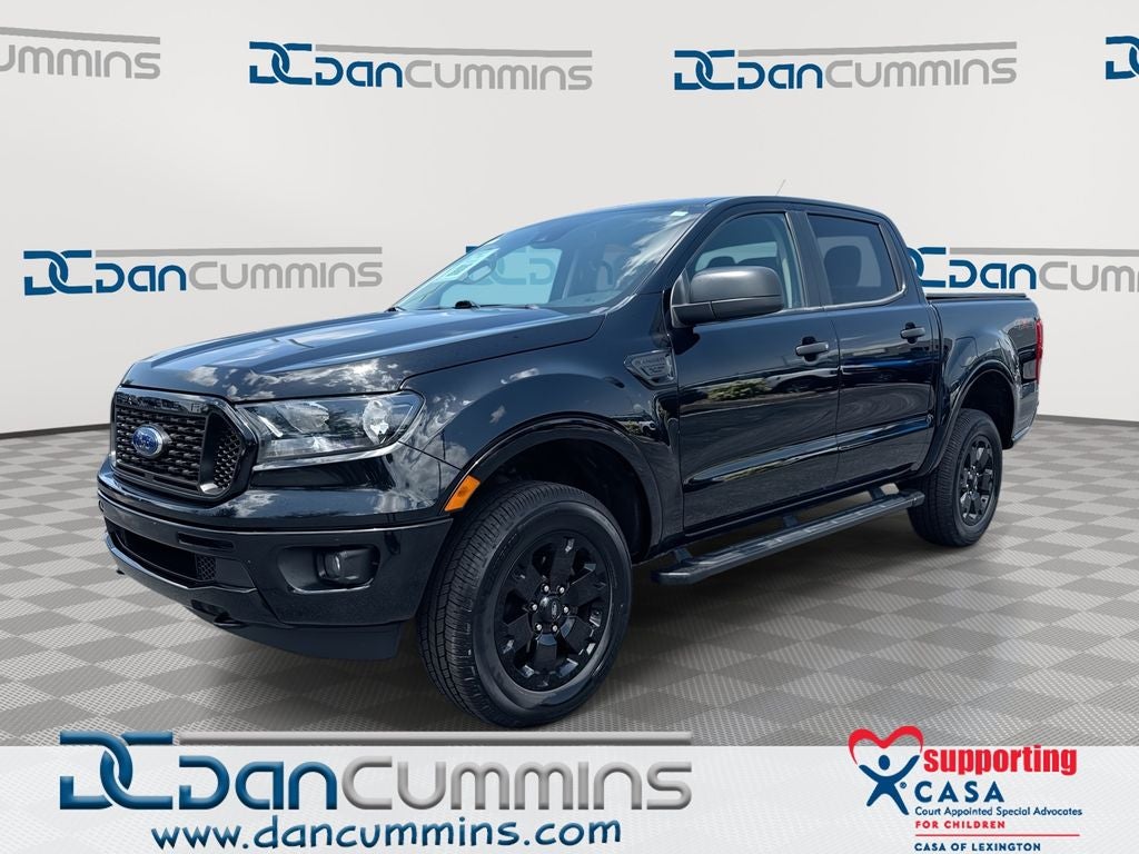 2020 Ford Ranger XLT in Shadow Black — front three-quarter view