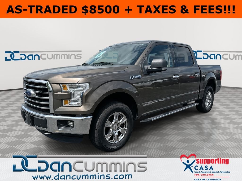 2015 Ford F-150 XLT in Caribou Metallic — front three-quarter view