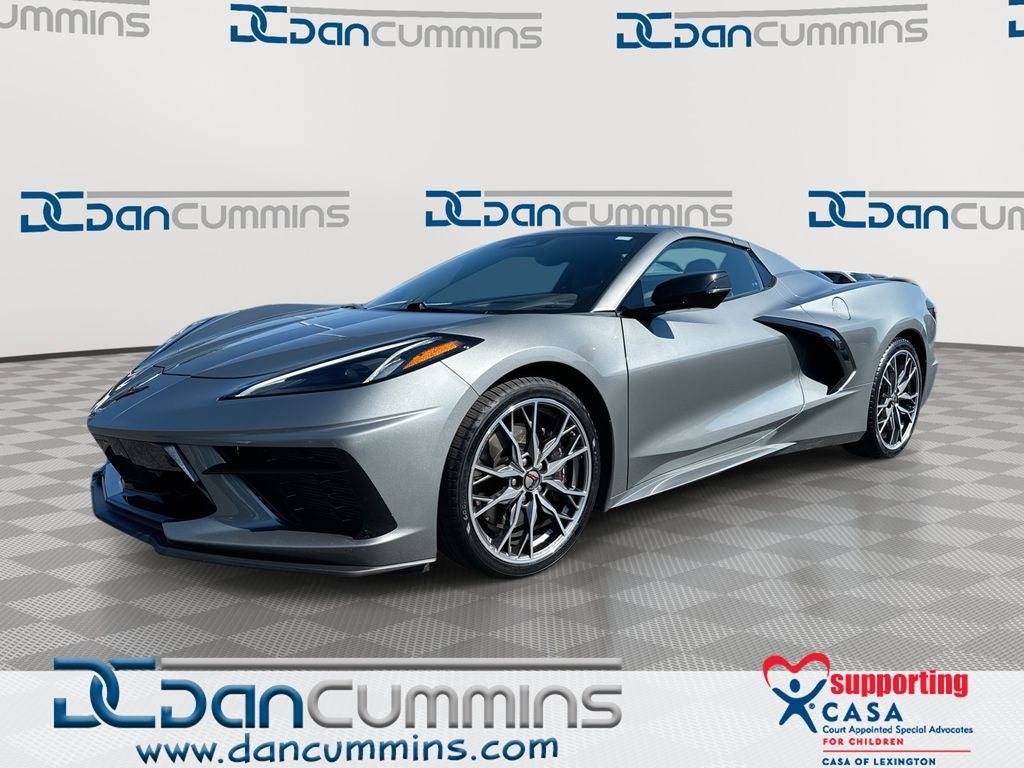 2024 Chevrolet Corvette Stingray in Hypersonic Gray Metallic — front three-quarter view