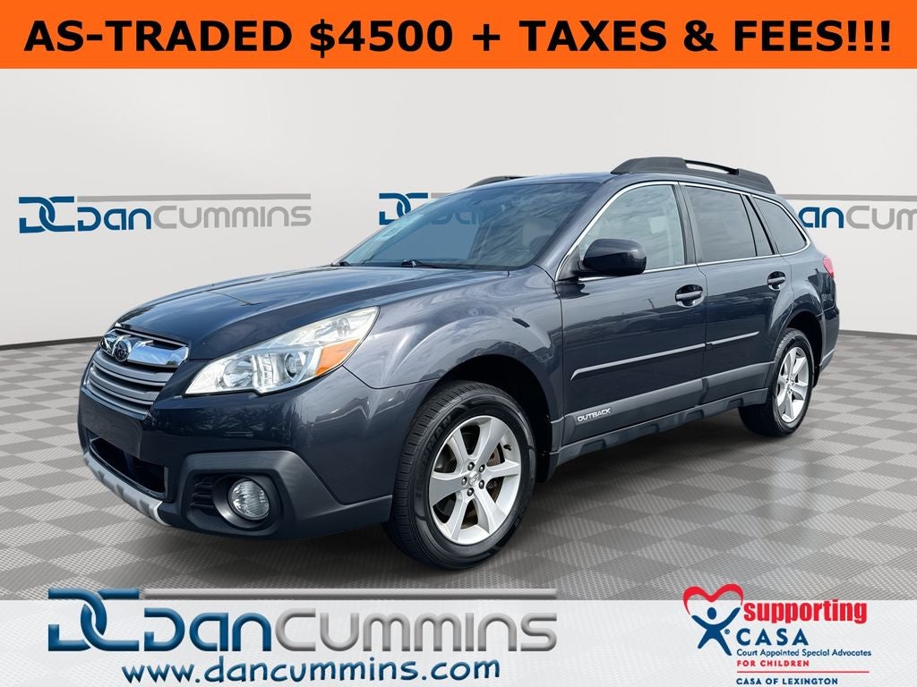 2013 Subaru Outback 3.6R in Graphite Gray Metallic — front three-quarter view