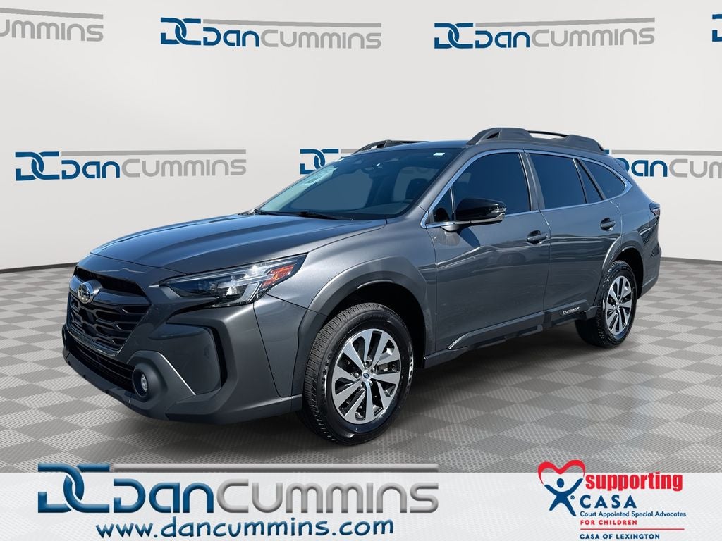 2024 Subaru Outback Premium in Magnetite Gray Metallic — front three-quarter view