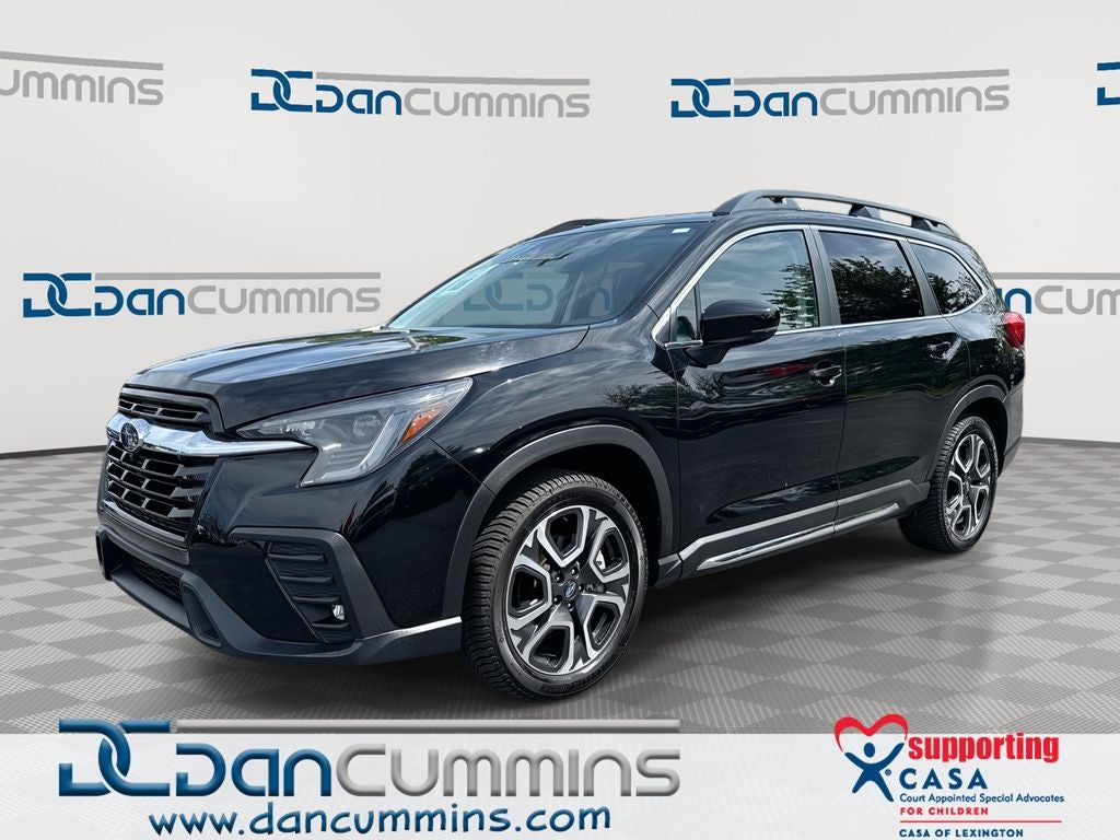 2024 Subaru Ascent Limited in Crystal Black Silica — front three-quarter view