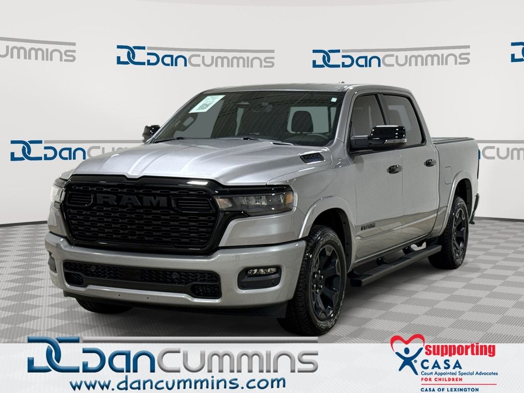 2025 RAM 1500 Big Horn/Lone Star in Billet Silver Metallic Clearcoat — front three-quarter view