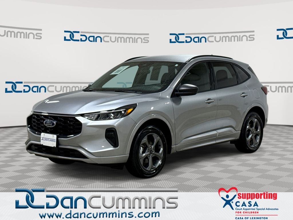 2024 Ford Escape ST-Line in Silver Metallic — front three-quarter view