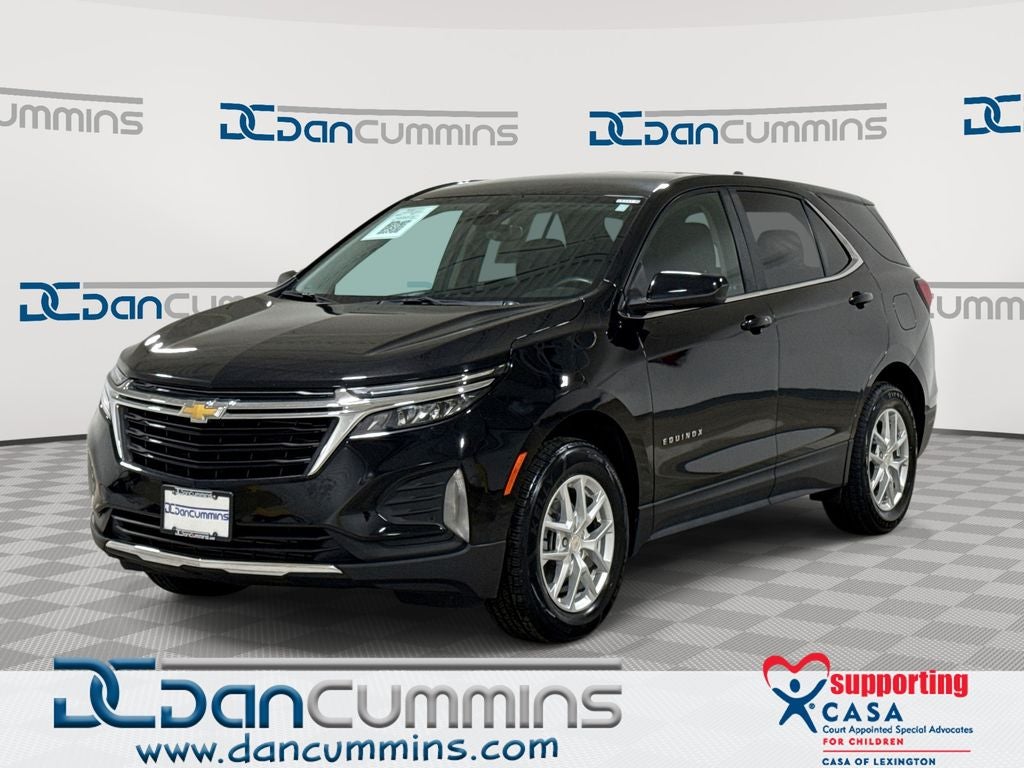 2024 Chevrolet Equinox LT in Mosaic Black Metallic — front three-quarter view