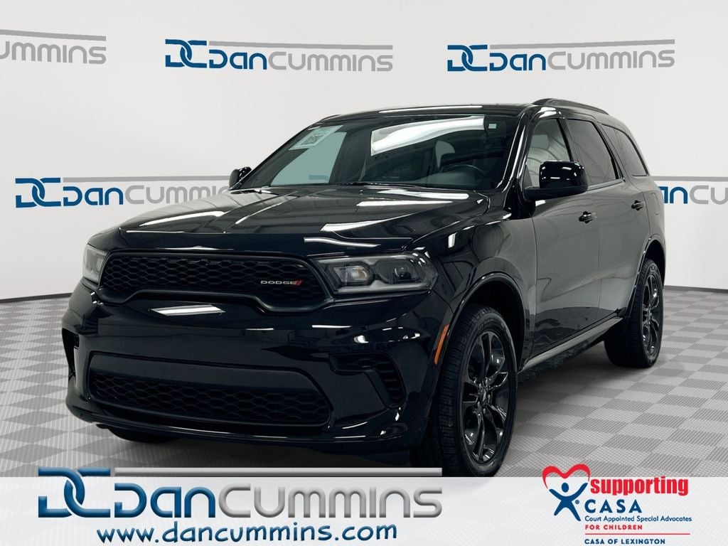 2023 Dodge Durango GT in Db Black Crystal Clearcoat — front three-quarter view