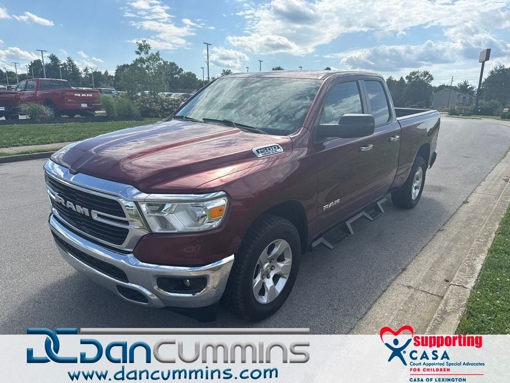 2020 RAM 1500 Big Horn/Lone Star in Delmonico Red Pearlcoat — front three-quarter view