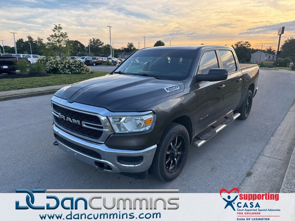 2019 RAM 1500 Tradesman in Granite Crystal Metallic Clearcoat — front three-quarter view