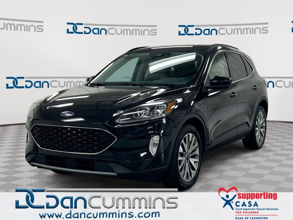 2022 Ford Escape Titanium in Black Metallic — front three-quarter view