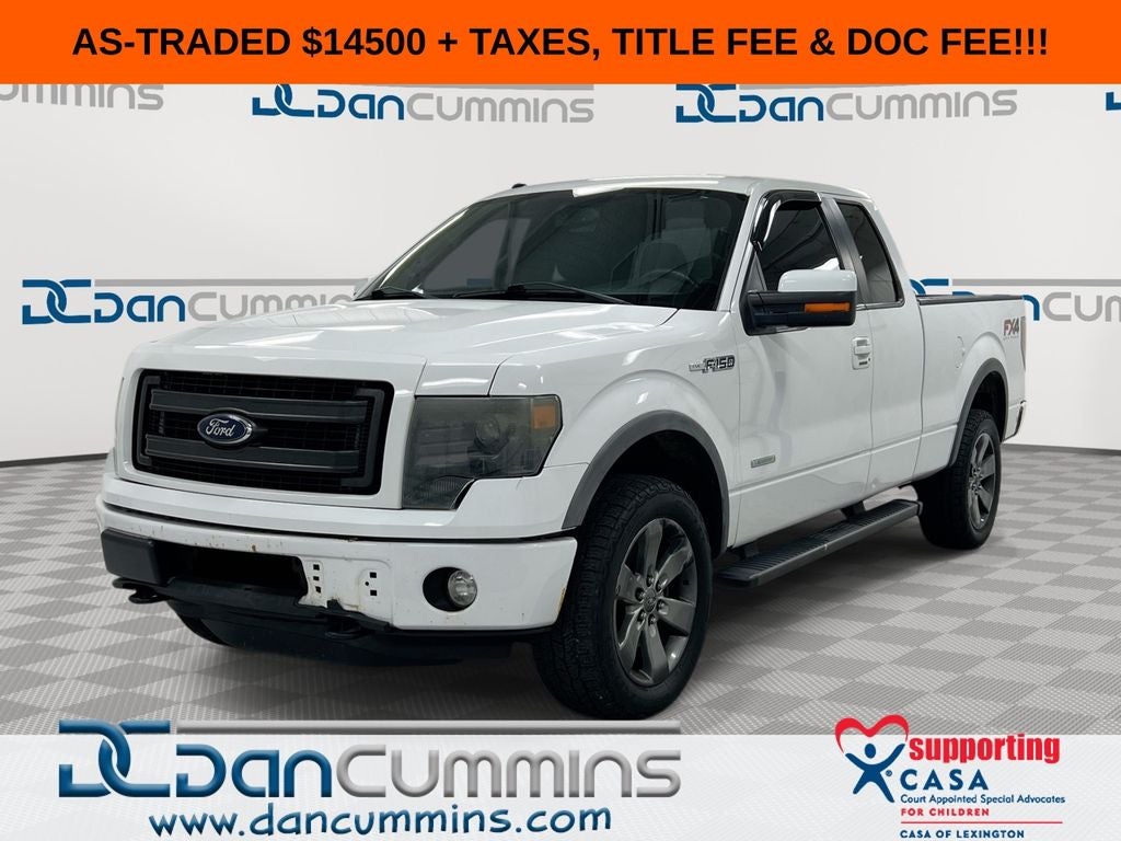 2013 Ford F-150 FX4 in Oxford White — front three-quarter view