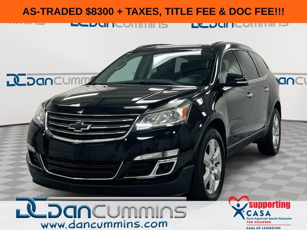2017 Chevrolet Traverse LT in Mosaic Black Metallic — front three-quarter view