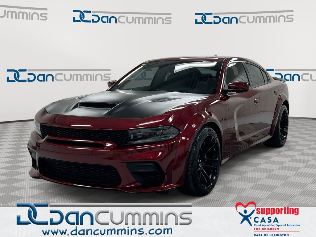 2022 Dodge Charger R/T Scat Pack Widebody in Octane Red Pearlcoat — front three-quarter view