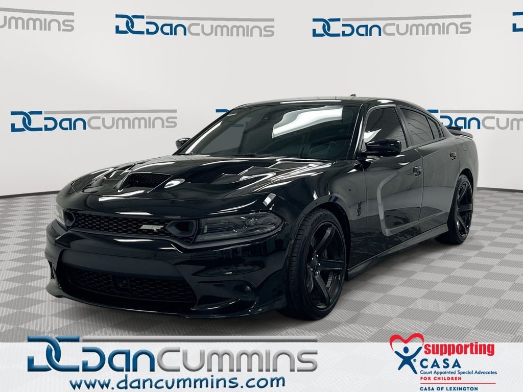 2023 Dodge Charger R/T Scat Pack in Pitch Black Clearcoat — front three-quarter view