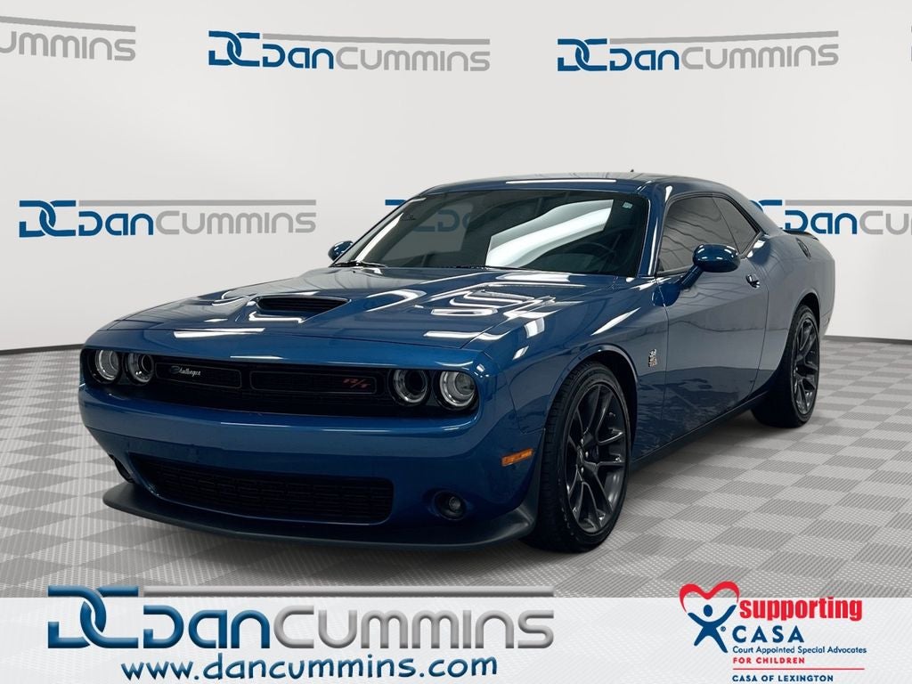 2022 Dodge Challenger R/T Scat Pack in Frostbite — front three-quarter view