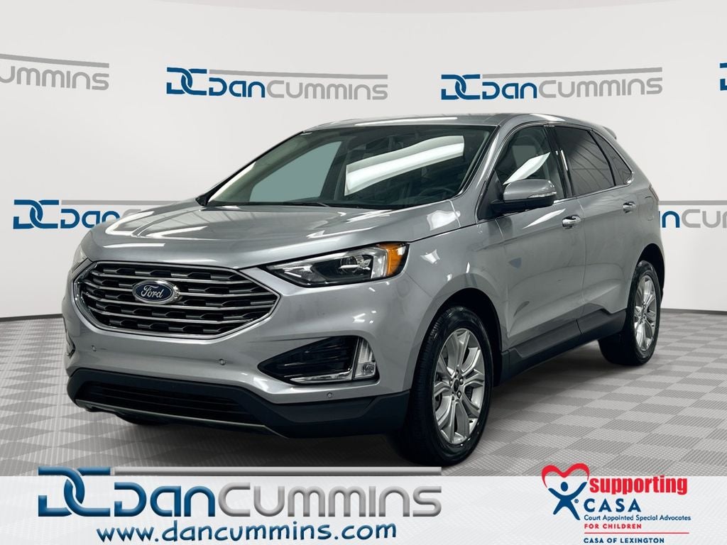 2023 Ford Edge Titanium in Silver Metallic — front three-quarter view