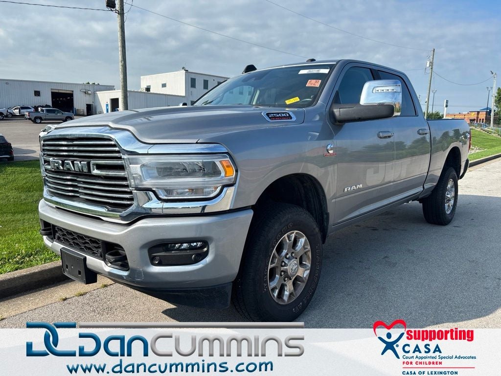 2024 RAM 2500 Laramie in Billet Silver Metallic Clearcoat — front three-quarter view
