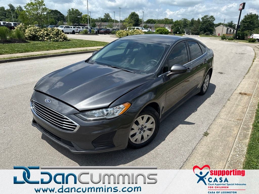 2020 Ford Fusion S in Magnetic — front three-quarter view