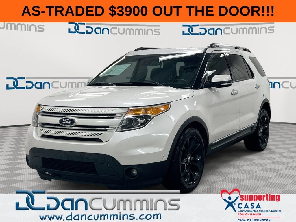 2014 Ford Explorer Limited in White — front three-quarter view