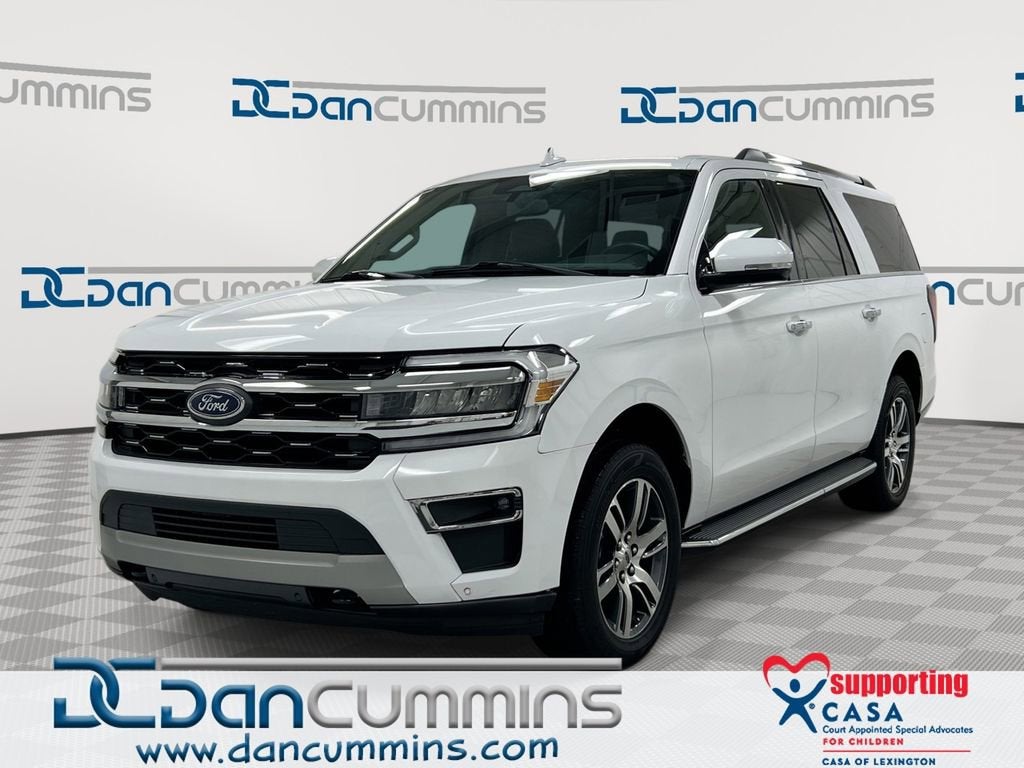 2022 Ford Expedition Max Limited in White — front three-quarter view