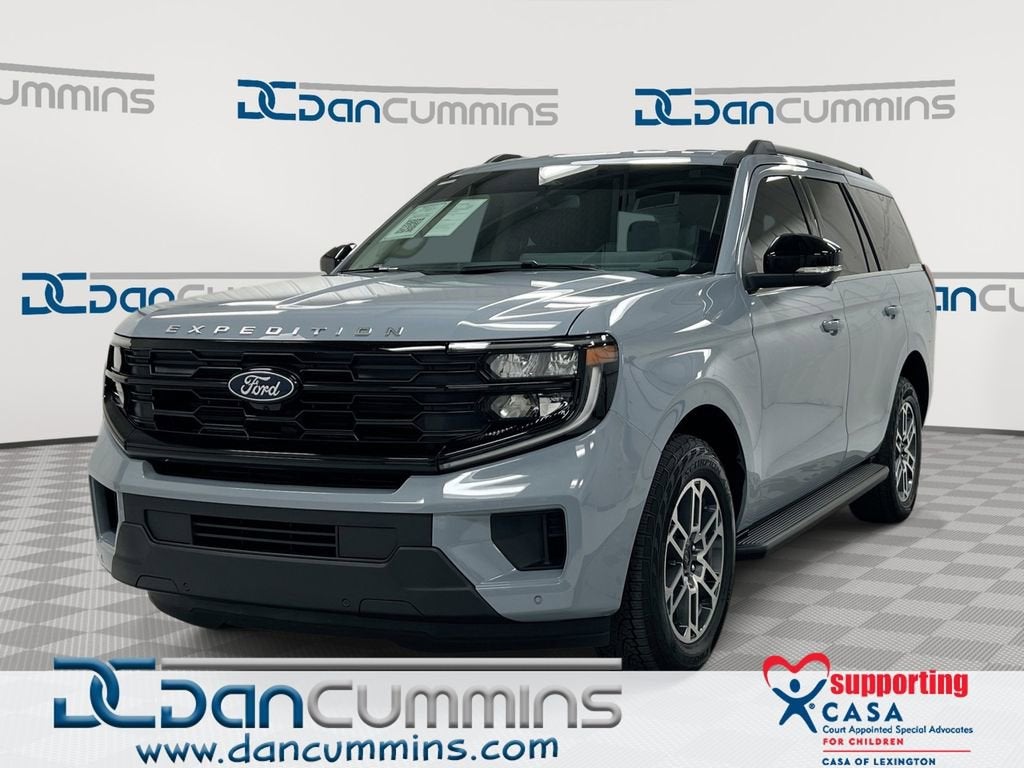 2026 Ford Expedition Active in Gray — front three-quarter view