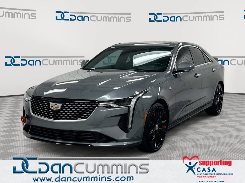 2020 Cadillac CT4 Luxury in Satin Steel Metallic — front three-quarter view
