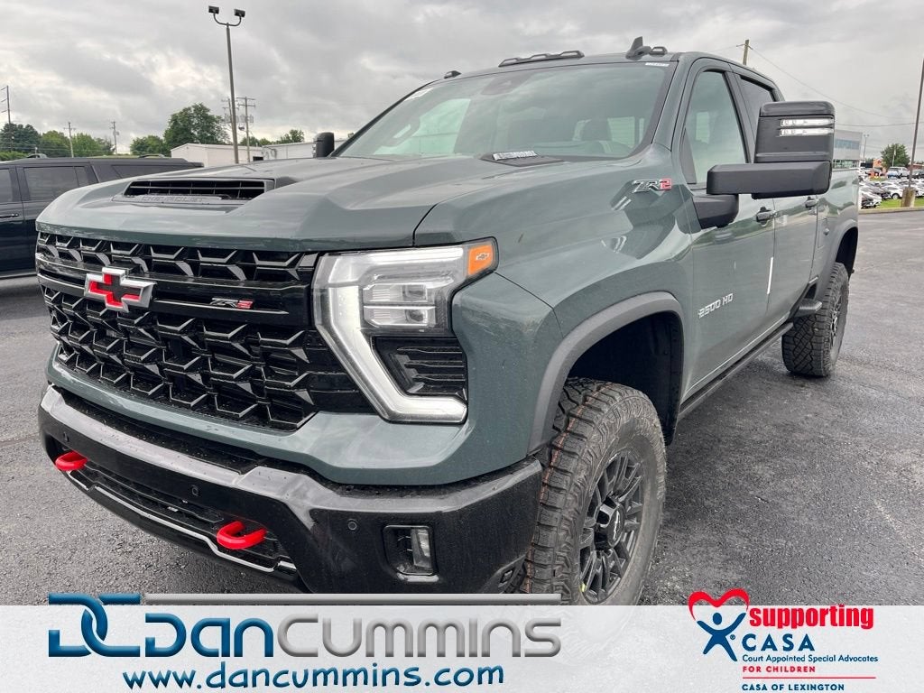 2026 Chevrolet Silverado 2500 HD ZR2 in Cypress Gray — front three-quarter view