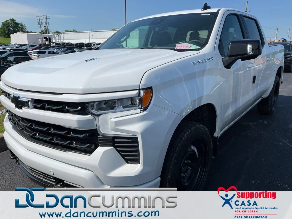 2026 Chevrolet Silverado 1500 RST in Summit White — front three-quarter view