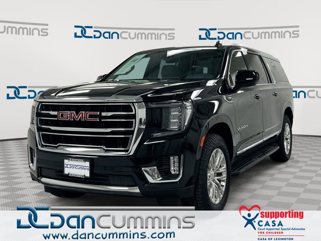 2024 GMC Yukon XL SLT in Onyx Black — front three-quarter view