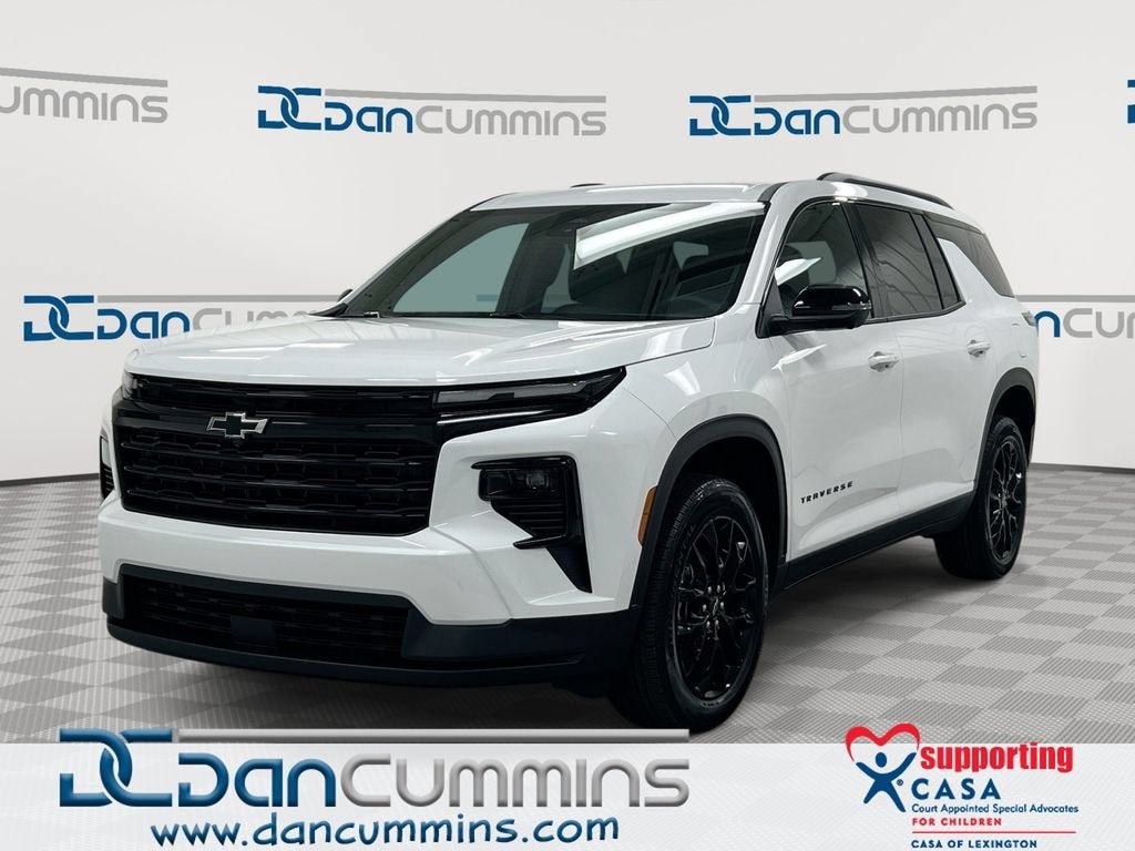 2026 Chevrolet Traverse LT in Summit White — front three-quarter view
