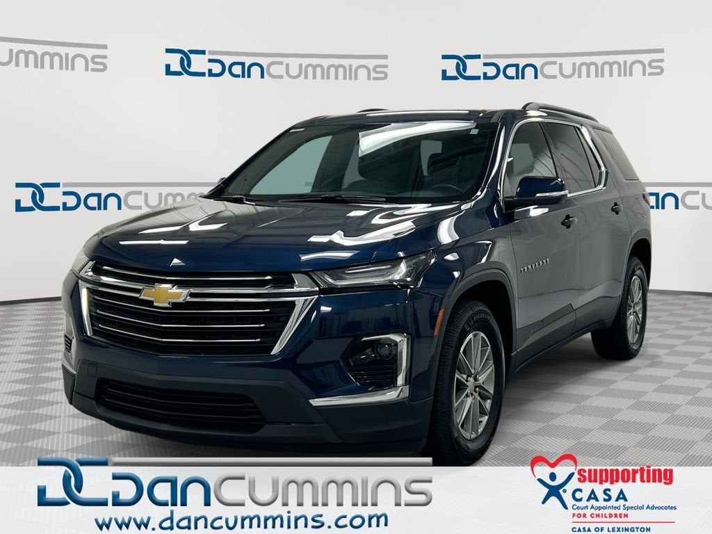 2023 Chevrolet Traverse LT Leather in Northsky Blue Metallic — front three-quarter view