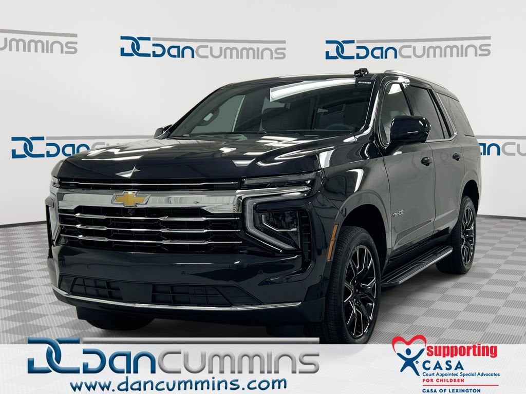 2026 Chevrolet Tahoe LT in Dark Ash Metallic — front three-quarter view
