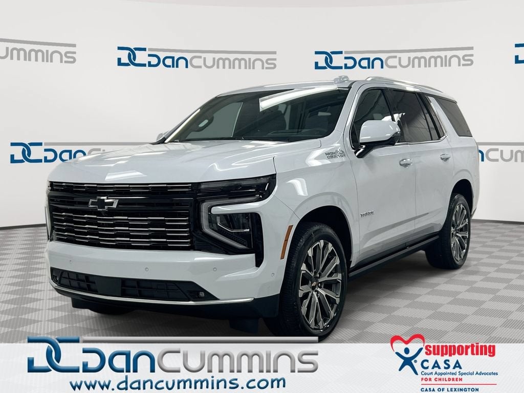 2026 Chevrolet Tahoe High Country in Polar White Tricoat — front three-quarter view