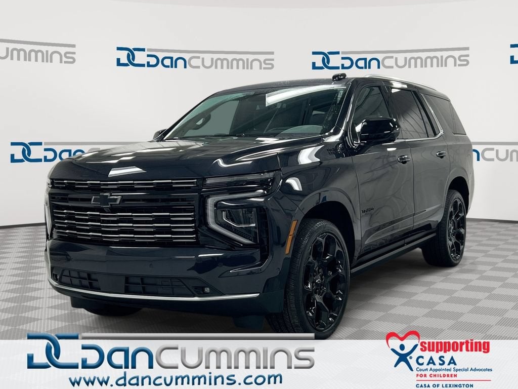 2026 Chevrolet Tahoe High Country in Dark Ash Metallic — front three-quarter view