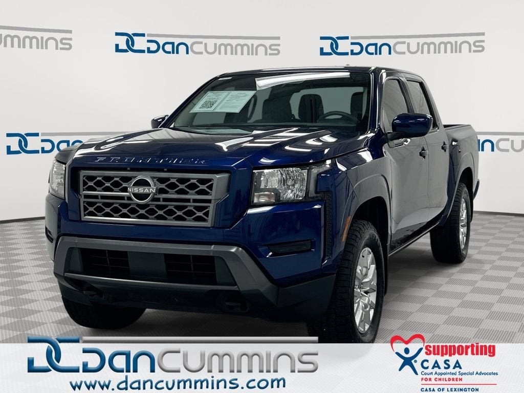 2022 Nissan Frontier SV in Blue — front three-quarter view