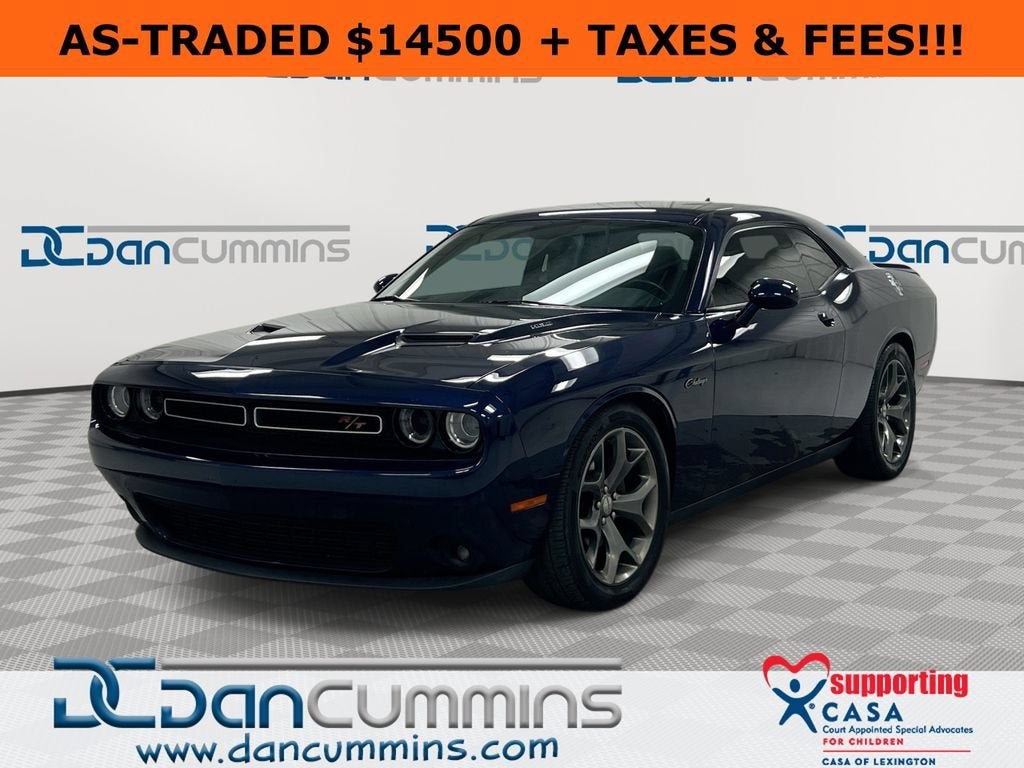 2015 Dodge Challenger R/T Plus in Blue — front three-quarter view