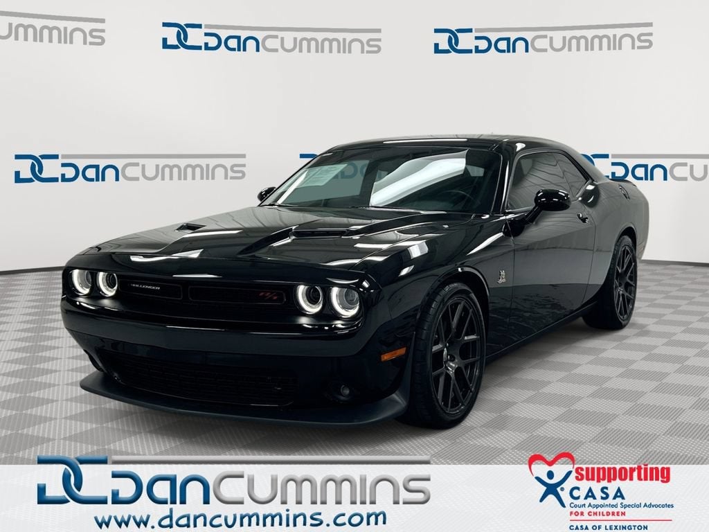 2016 Dodge Challenger R/T Scat Pack in Black — front three-quarter view