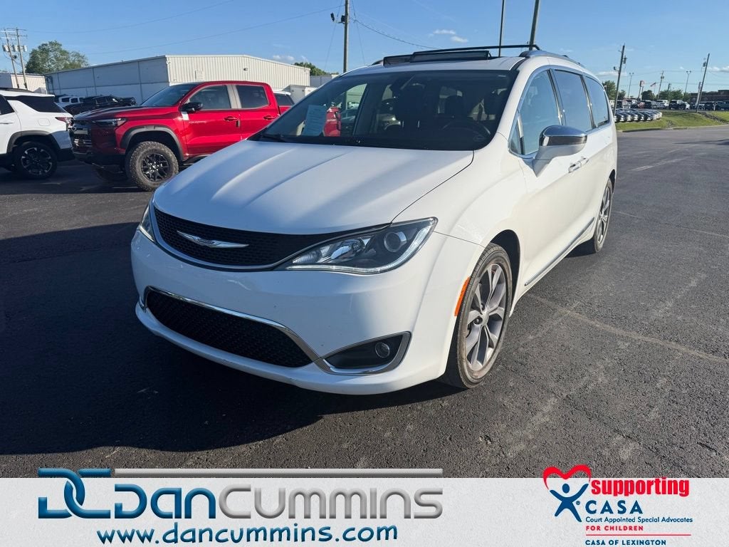 2018 Chrysler Pacifica Limited in White — front three-quarter view