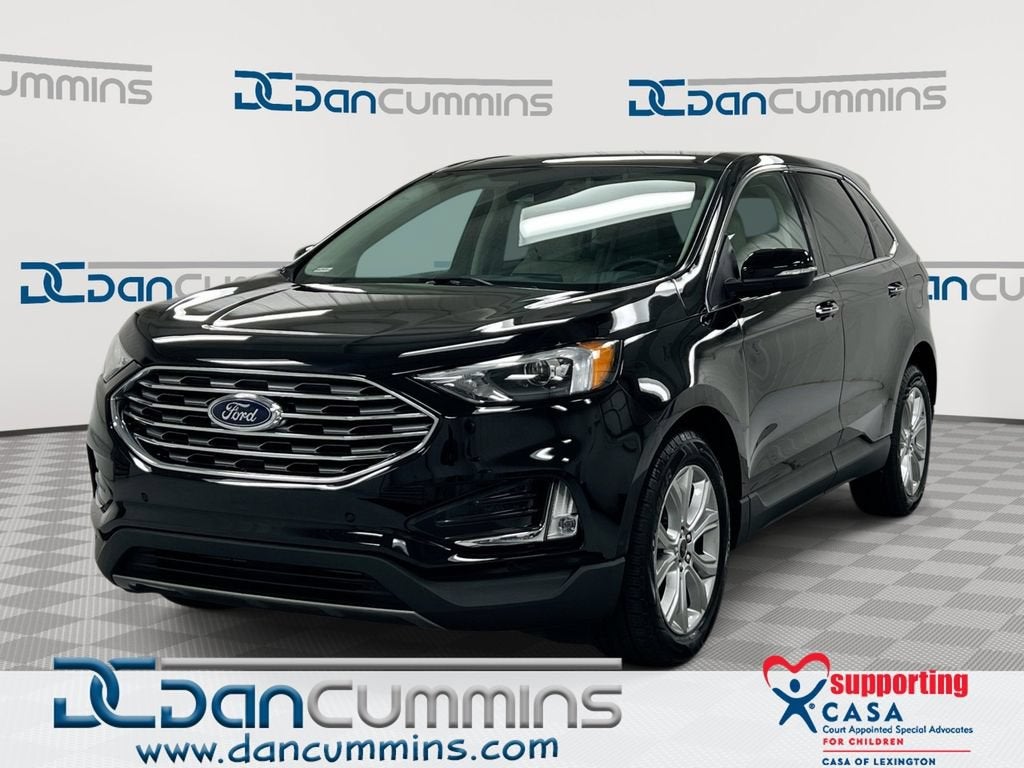 2023 Ford Edge Titanium in Black — front three-quarter view