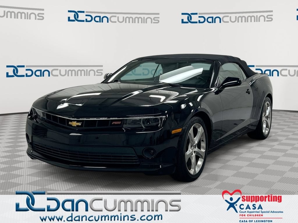 2015 Chevrolet Camaro LT in Black — front three-quarter view
