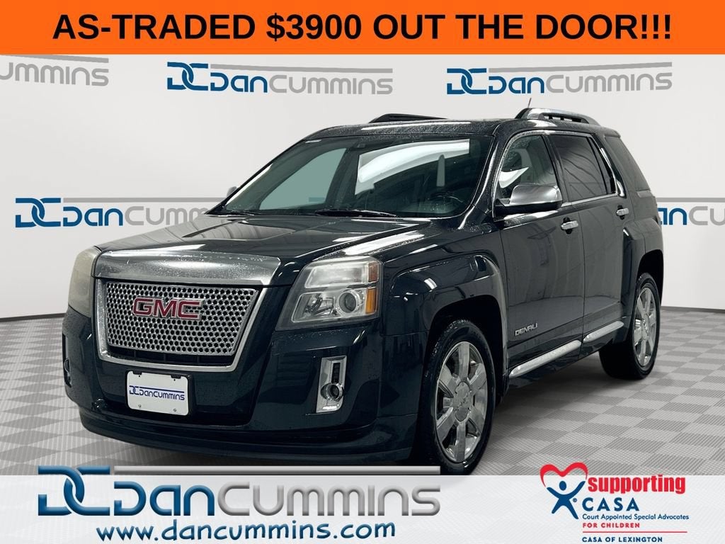 2013 GMC Terrain Denali in Carbon Black Metallic — front three-quarter view
