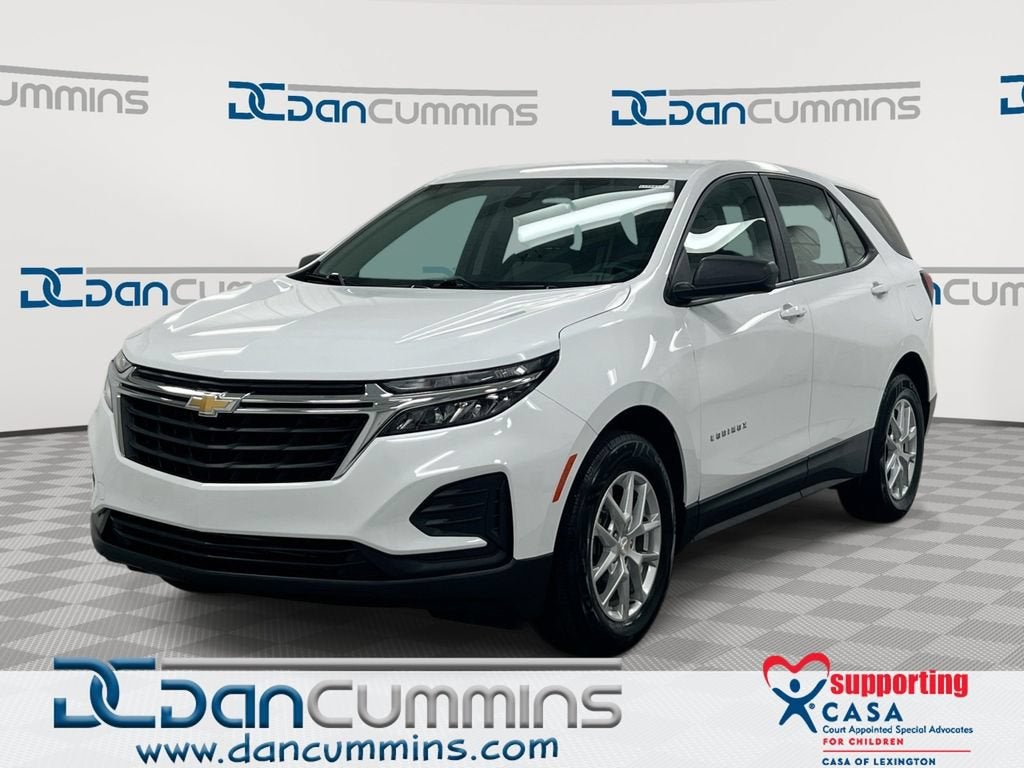 2022 Chevrolet Equinox LS in Summit White — front three-quarter view