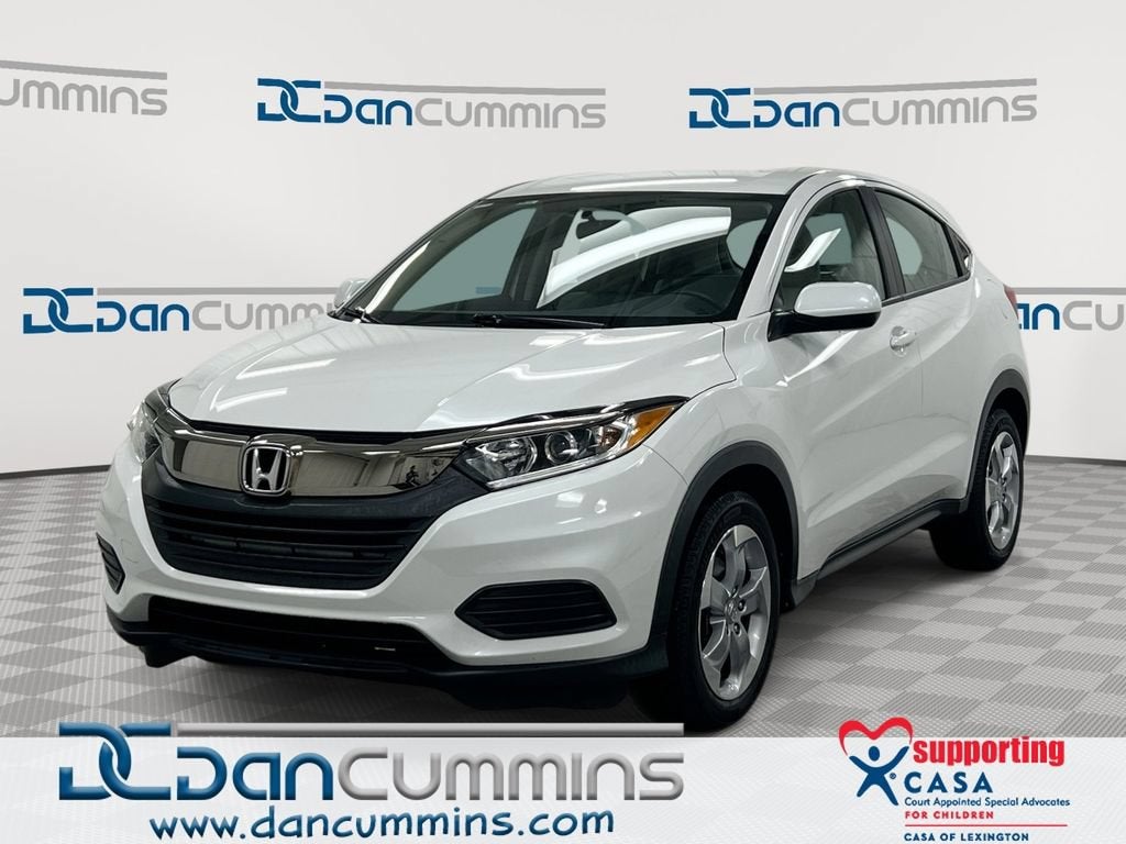 2021 Honda HR-V LX in White — front three-quarter view