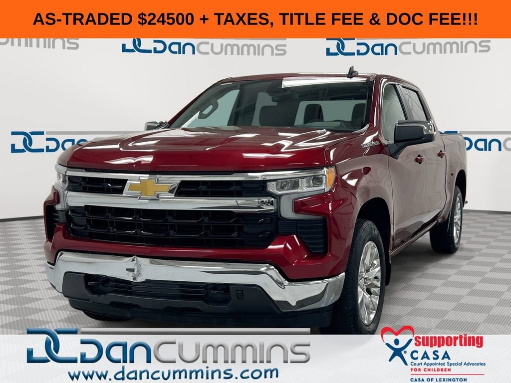 2022 Chevrolet Silverado 1500 LT in Cherry Red Tintcoat — front three-quarter view