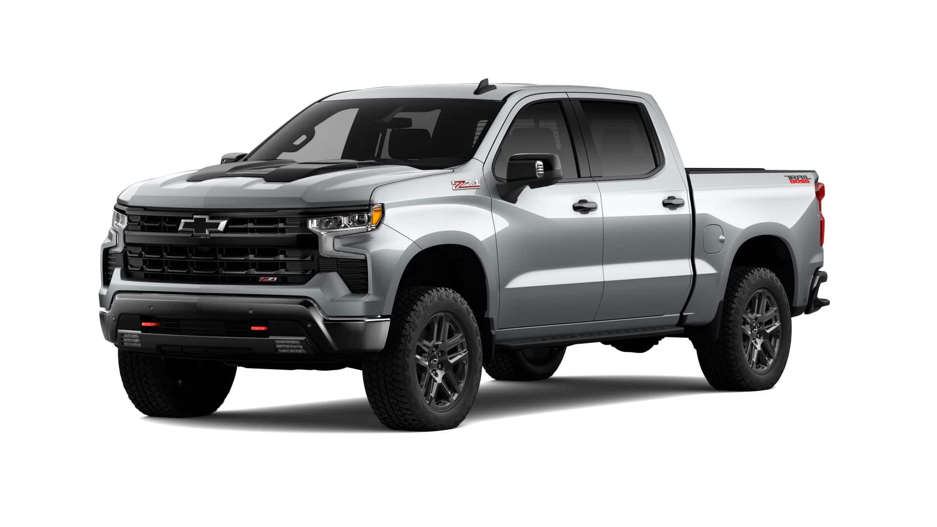 2026 Chevrolet Silverado 1500 LT Trail Boss in Sterling Gray Metallic — front three-quarter view