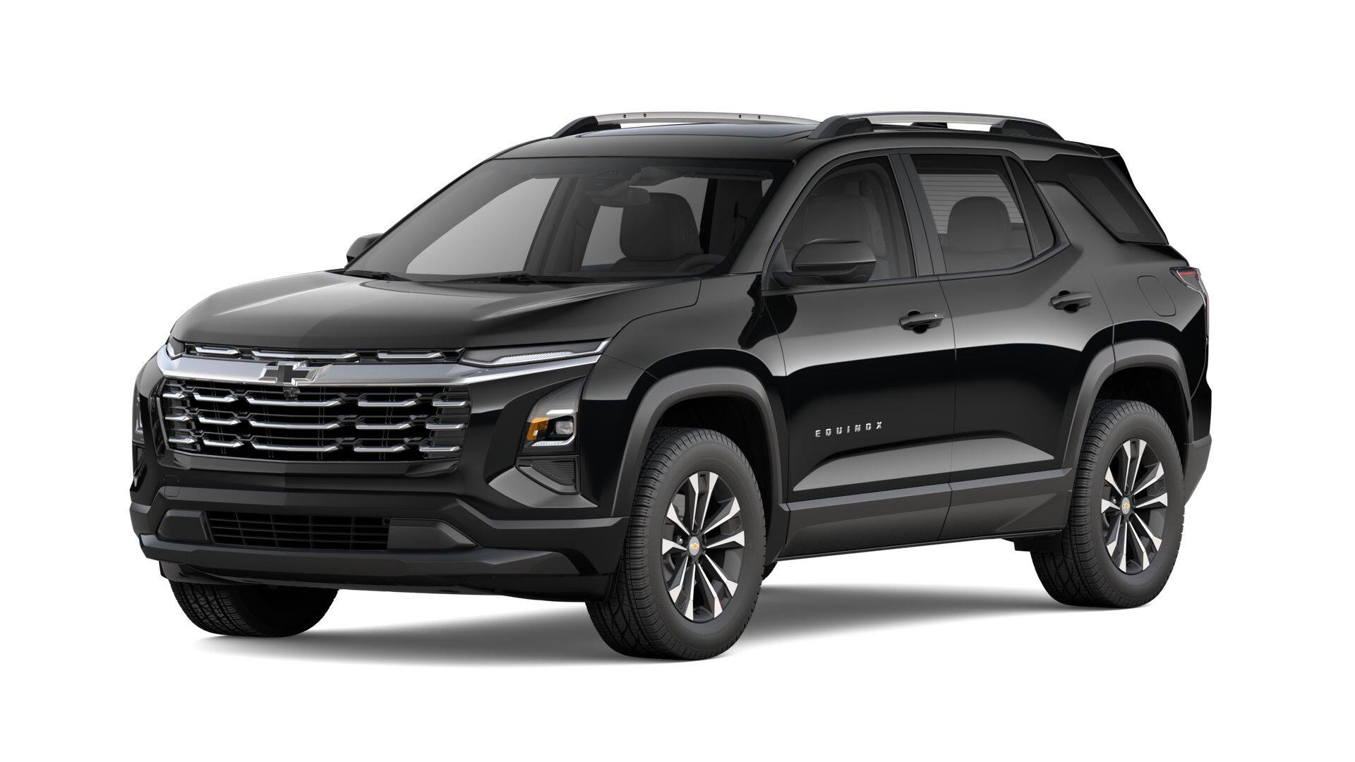 2027 Chevrolet Equinox FWD LT in Mosaic Black Metallic — front three-quarter view