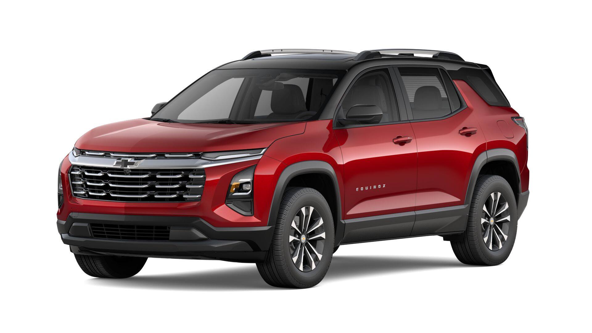 2027 Chevrolet Equinox AWD LT in Radiant Red Tintcoat — front three-quarter view